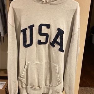 Grey black polo USA sweatshirt size Large